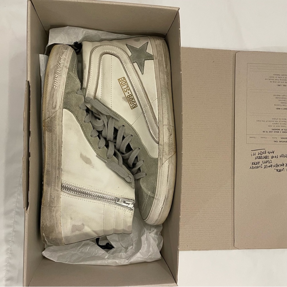 Golden Goose High Top Slide in Leather with Suede Details size 41, US Women's 11 - Picture 10 of 12